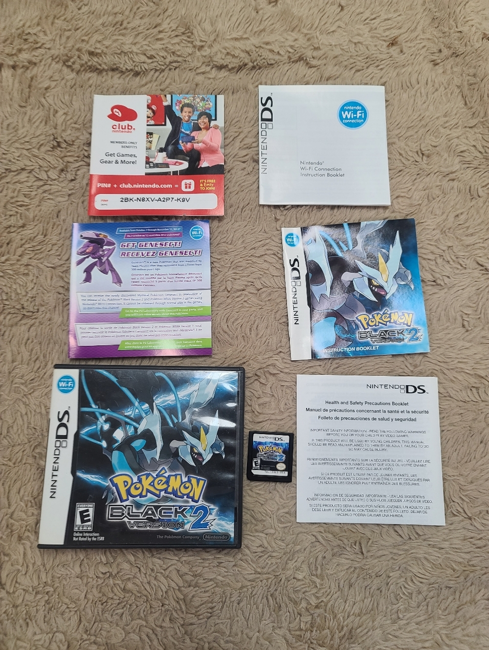 Nintendo Pokémon Black Version 2 DS Game, Authentic And Complete With All Manual